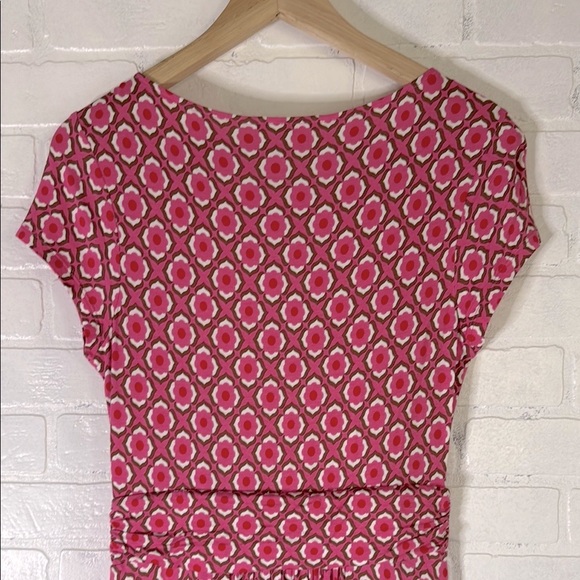 Boden Amelie Jersey Midi Dress Sangria Sunset, Geo Pome Size US 6 NWT - Picture 8 of 14